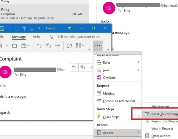 Cara Memanggil Email Terkirim di Outlook