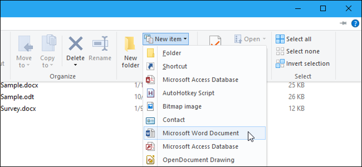 Cara Menambahkan Jenis File Lain ke Menu Item Baru di File Explorer Windows 10