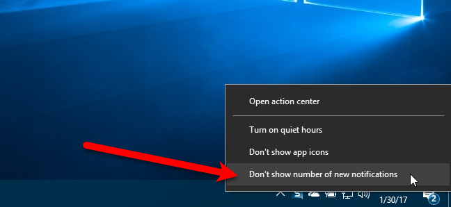 Cara Menyembunyikan Lencana Nomor untuk Notifikasi di Windows 10