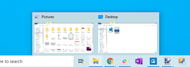 Buka thumbnail jendela di taskbar Windows 10