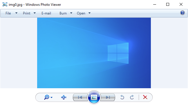 Windows Photo Viewer klasik diaktifkan di Windows 10