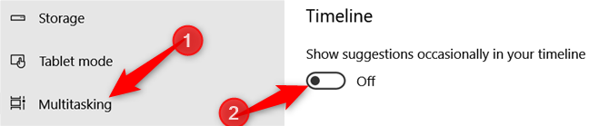 Cara Menyembunyikan Saran di Timeline Windows 10