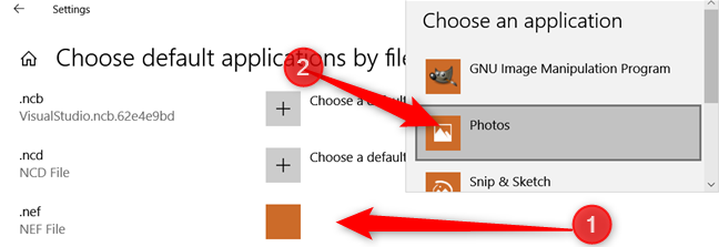 Ubah aplikasi default untuk file RAW yang paling sering Anda gunakan