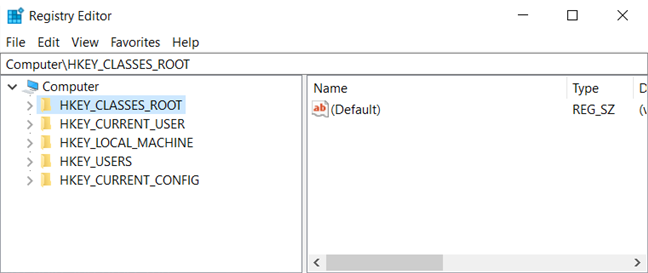"Editor Registri" di Windows 10.