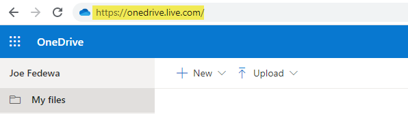 Kunjungi situs web OneDrive di browser desktop