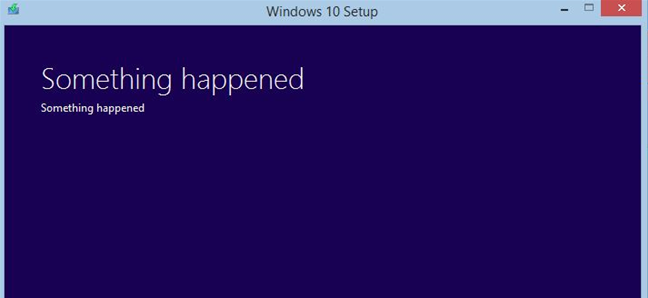 Pesan Sesuatu Terjadi pada Windows 10