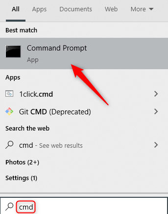 Kegunaan Command Prompt di Pencarian Windows