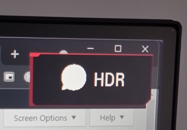 Indikator OSD HDR