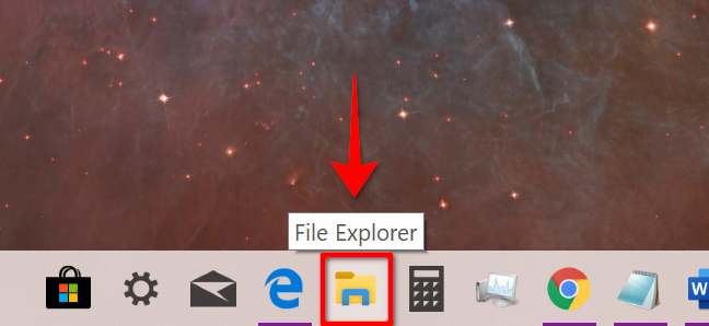 Buka File Explorer di Windows 10