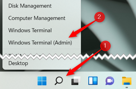 Buka Admin Terminal Windows.