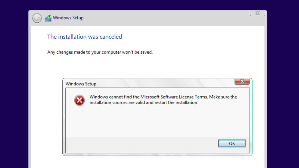 Kesalahan lisensi Windows saat menginstal Windows 10 di hyper-v