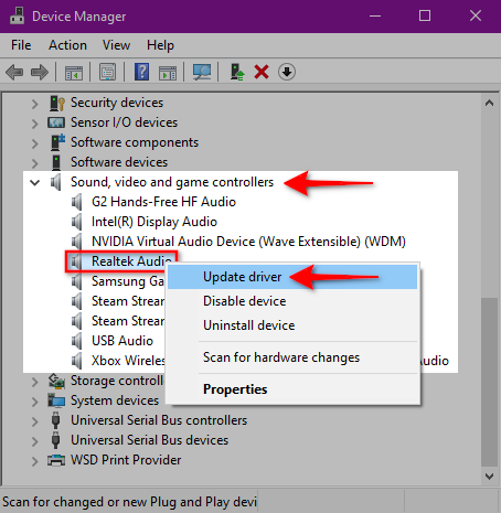 Pembaruan Driver Audio Windows 10