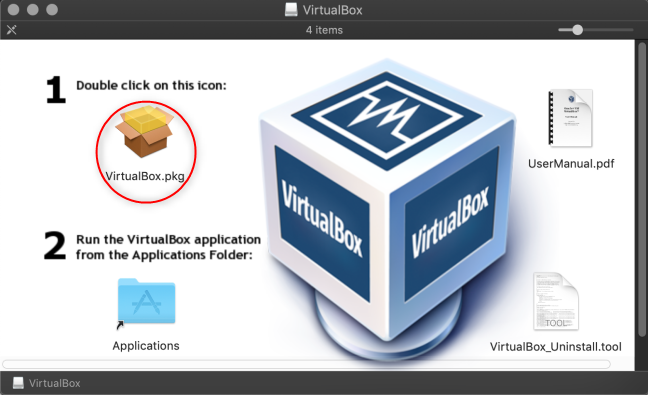 Menu Penginstal VirtualBox.