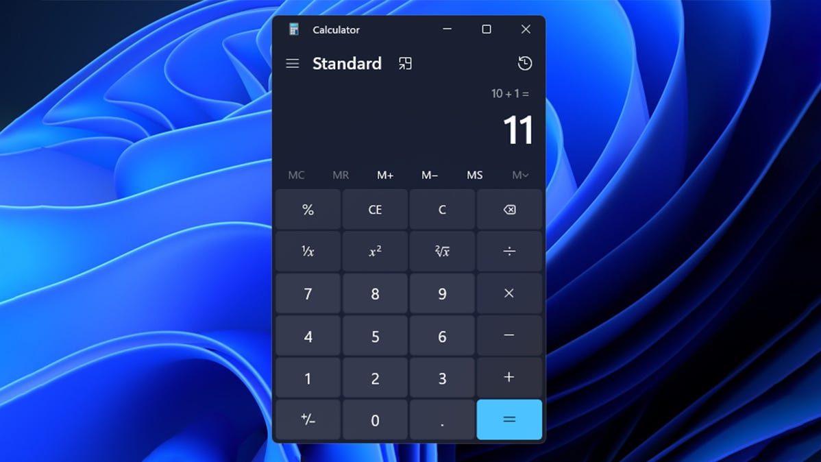Mode Standar Kalkulator Windows 11