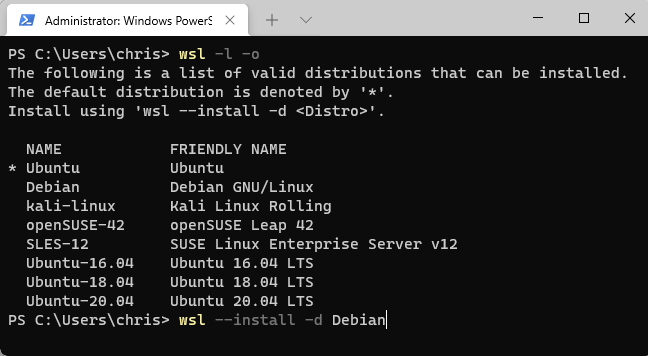 Daftar distribusi Linux yang tersedia dan instal satu.