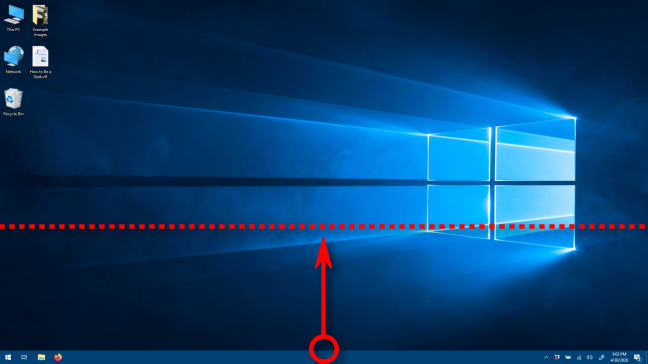 Mengubah ketinggian bilah tugas di Windows 10