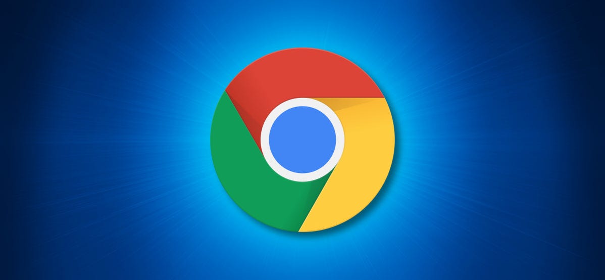 Logo Google Chrome dengan Latar Belakang Biru