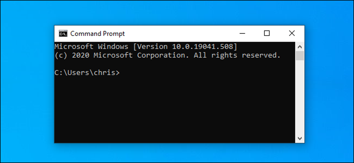 Jendela Command Prompt di Windows 10