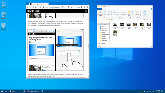 Windows 10 Desktop dengan Kegunaan jendela