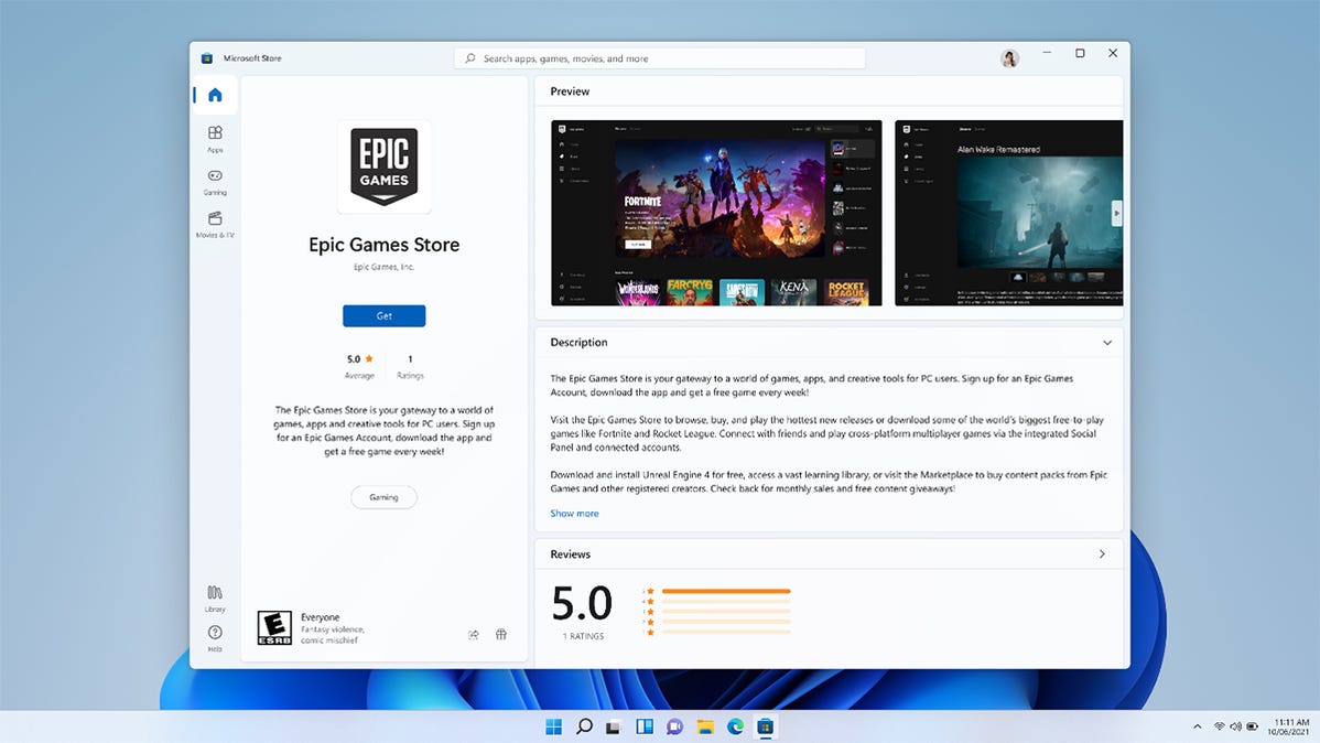 Epic Games di Microsoft Store