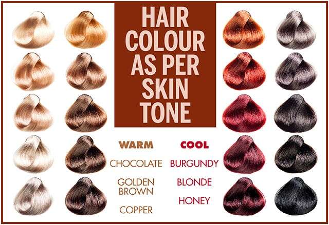 Warna rambut sesuai infografis warna kulit