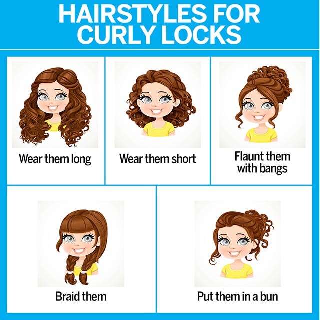 Infografis Gaya Rambut Untuk Rambut Keriting