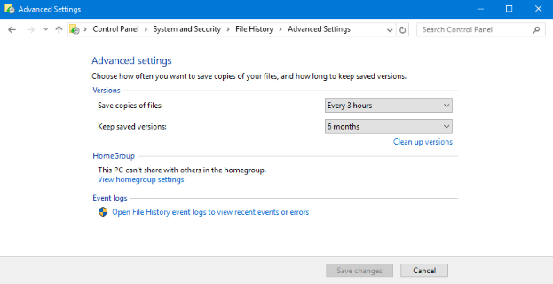 Berapa Lama Salinan File Tetap di Riwayat File Setelah Dihapus Dari Windows 10?