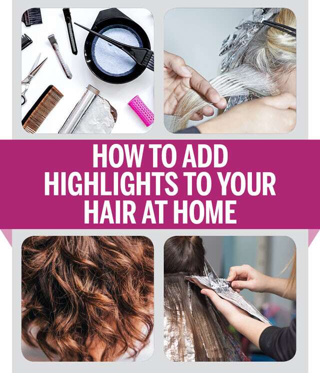 Cara Menambahkan Sorotan Pada Rambut Anda di Rumah Infografis
