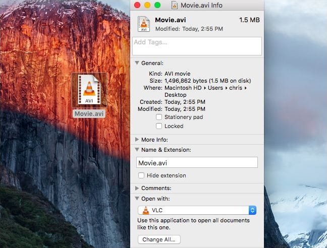 Mengubah aplikasi yang membuka jenis file di Mac