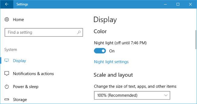 Cara Mengaktifkan Lampu Malam di Windows 10