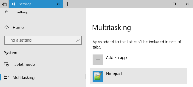 Cara Mengecualikan Kegunaan dari Tab Baru Windows 10