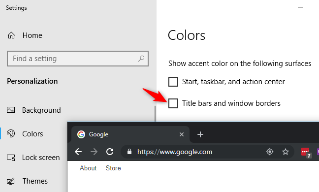 Memilih warna bilah judul Chrome di Windows