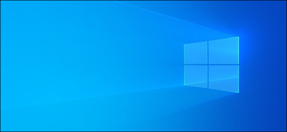 Logo Windows 10 dari latar belakang desktop versi baru 1903