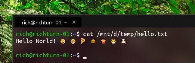Kegunaan Terminal Windows baru menampilkan emoji