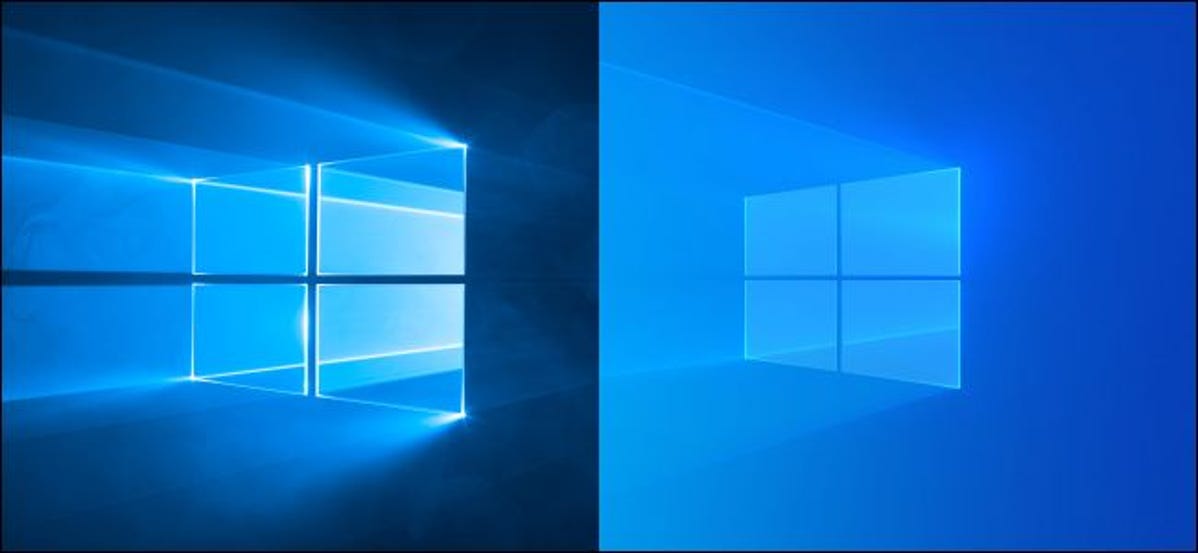 Latar belakang desktop terang dan gelap asli Windows 10