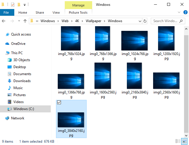 Di mana Windows 10 menyimpan wallpaper default