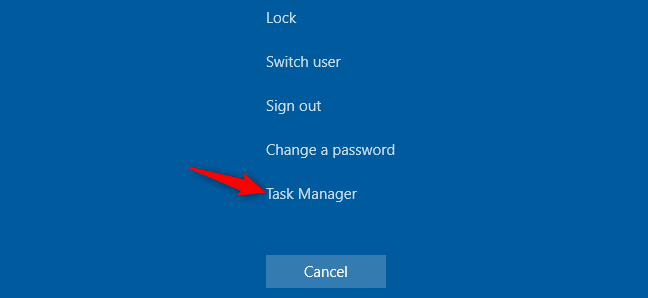Buka "Task Manager" dari layar Ctrl+Alt+Delete.