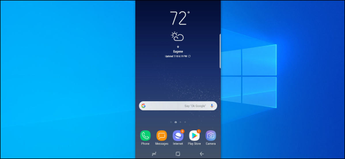 Layar ponsel Android dicerminkan ke desktop Windows 10 dengan scrcpy