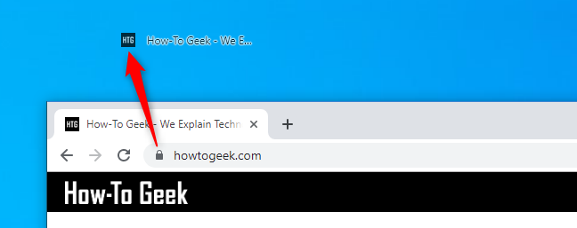 Membuat tautan pintasan desktop ke halaman web dengan Google Chrome di Windows 10