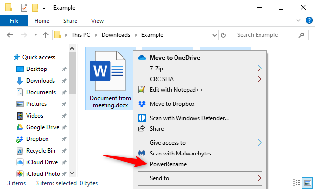 Mengganti nama file secara massal di File Explorer dengan Microsoft PowerToy.