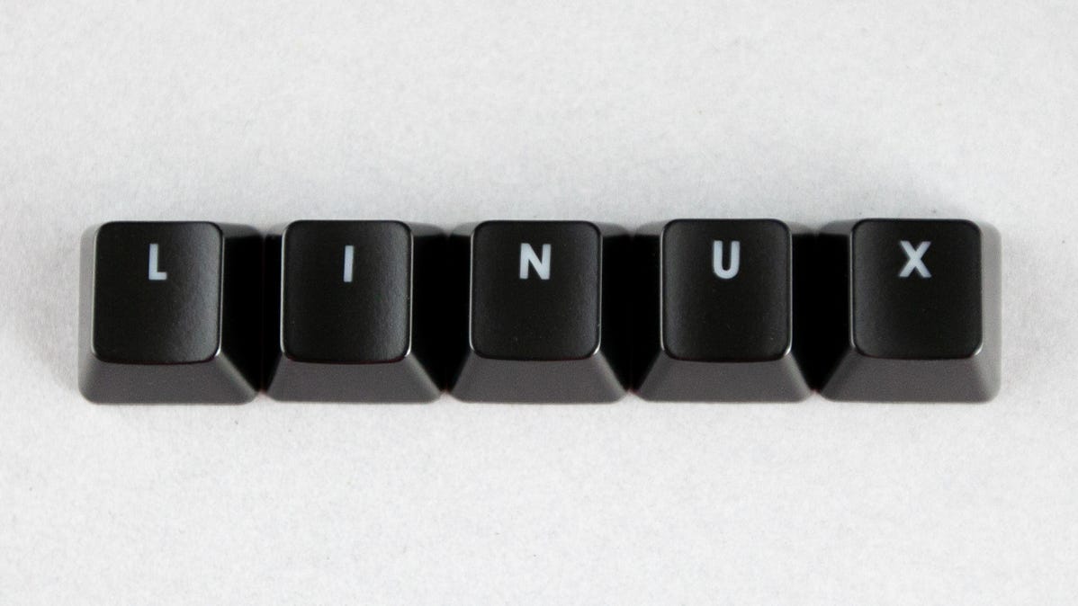 Linux dieja menggunakan tombol hitam dengan latar belakang putih