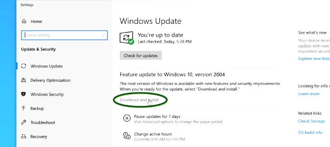 Menginstal Mei 2020 Update dari Windows Update