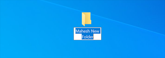 Folder baru dengan nama khusus