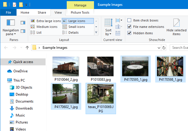 Windows 10 File Explorer tanpa Kotak Centang