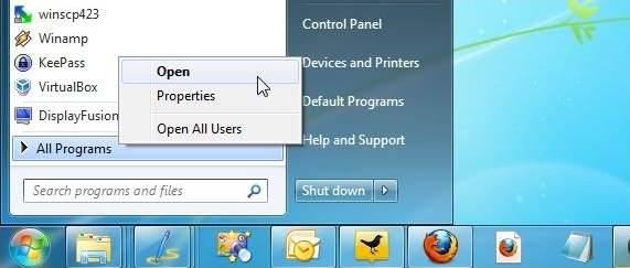 Cara Membuka Folder Menu Mulai di Windows 7 atau 10