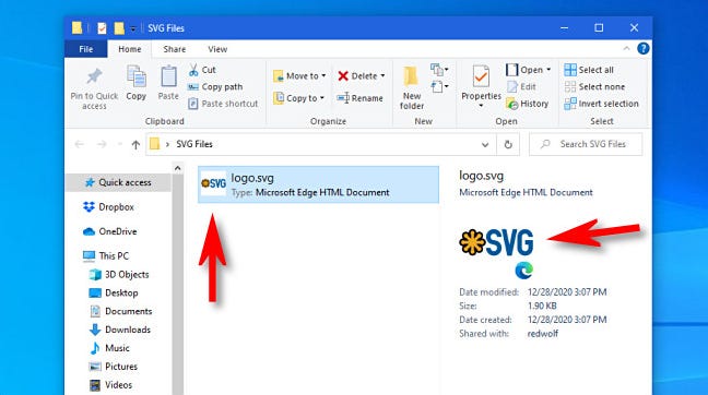 Contoh thumbnail SVG di Windows 10
