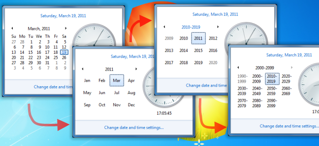 Cara Cepat Beralih ke Bulan atau Tahun yang Berbeda di Kalender Windows 7