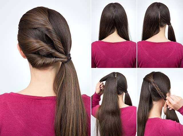 Twisted Ponytail Hairstyles Untuk Rambut Medium
