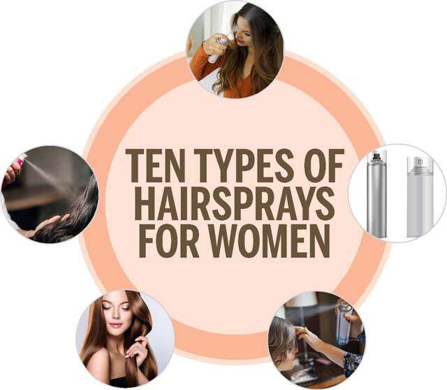 Jenis Semprotan Rambut Untuk Wanita Infografis