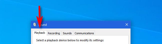 Di Windows 10, klik tab "Pemutaran".